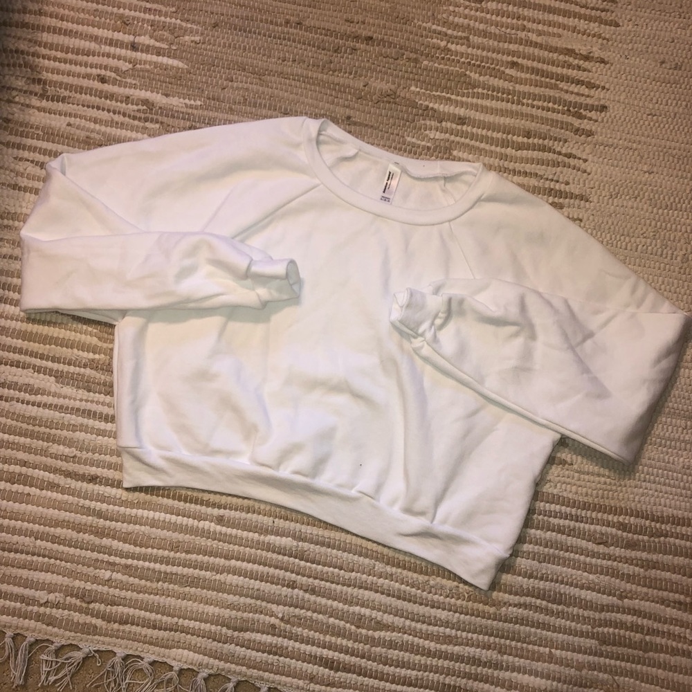 American Apparel cropped crew neck sweatshirt